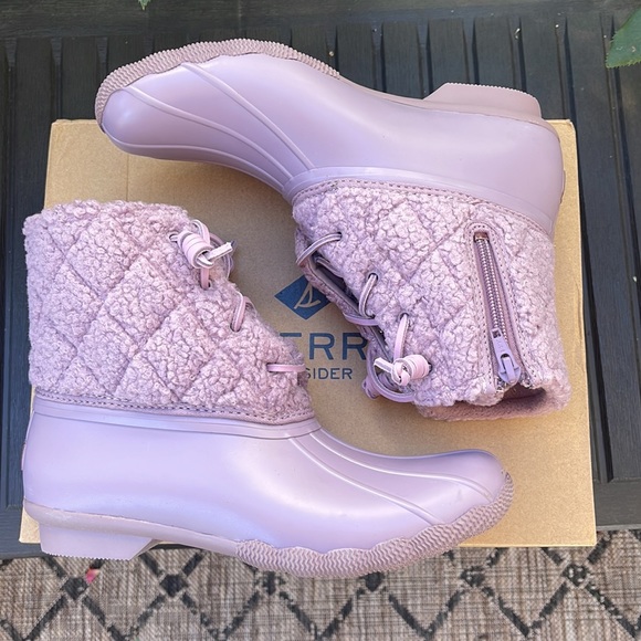 Sperry - Saltwater Sherpa Boots - Lavender Size:8 - Picture 9 of 16